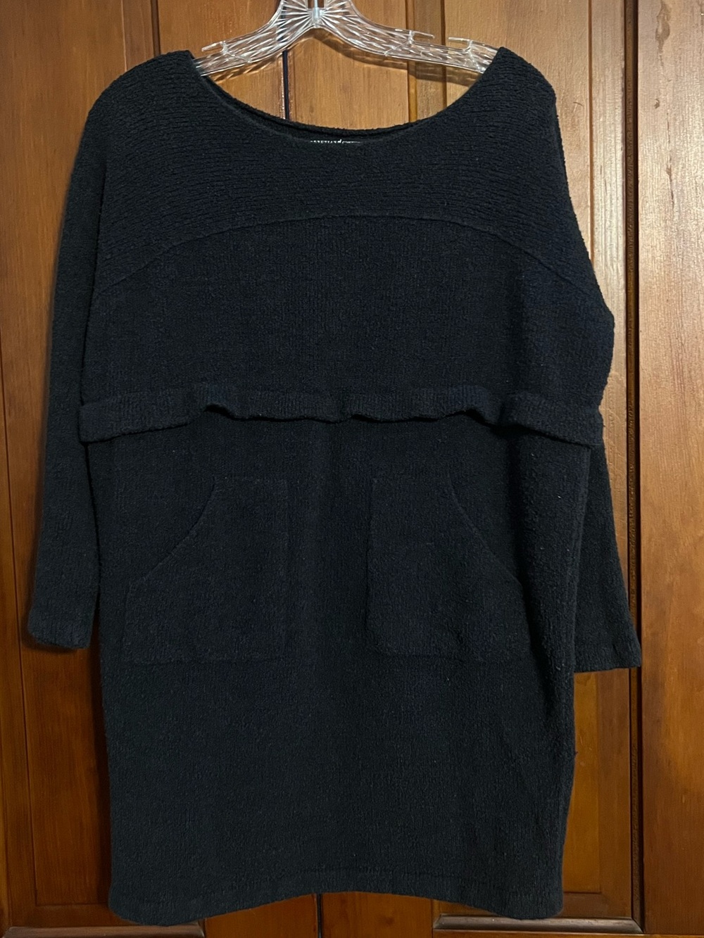 Peruvian Connection Classic Black Women's Sweater Tunic M/L Pima Cotton